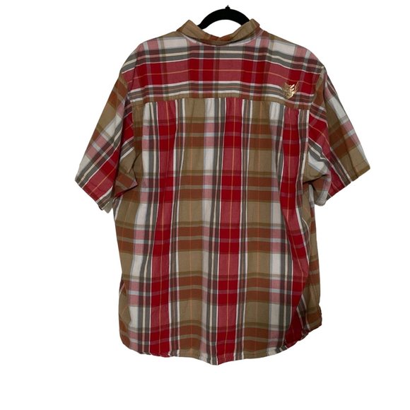 Quick Silver Mens XXL Multi Color Plaid Short Sleeve Casual Shirt Button Up - Picture 2 of 9